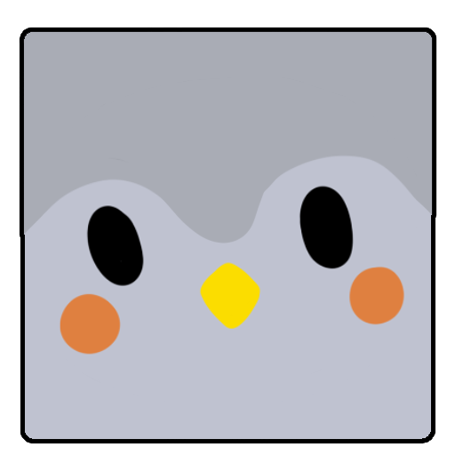 The icon for the Finch app, a grey bird's face with a yellow beak and red cheeks.